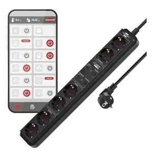 ✅Ciabatta multipresa Elettrica Brennenstuhl WiFi 6 posti nera - Foto 1 di 9