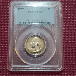 1959 Silver Proof Washington Quarter PCGS PR67 - Picture 1 of 2