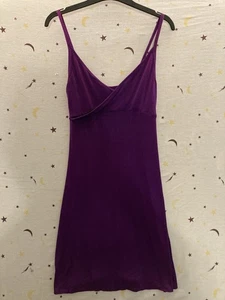 You Go Girl! Vestido sin tirantes morado para mujer talla grande correa de espagueti vintage Y2K - Imagen 1 de 10