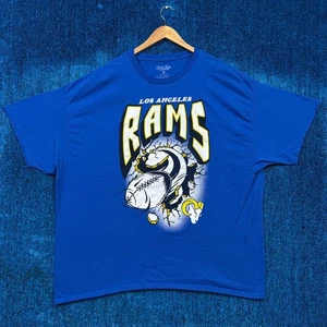 T-shirt blu calcio Los Angeles Rams taglia XXL - Foto 1 di 4