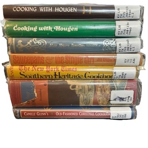 Lot of 7 Vintage Cook Books Ex-library Hardcover - Picture 1 of 24