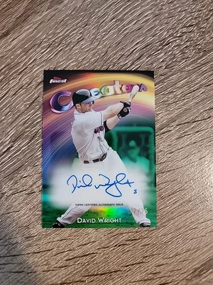 2025 Topps Finest David Wright Creators Green Auto /75 Mets #CAV-DW - Image 1 of 4