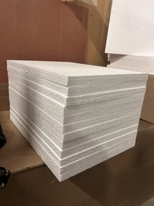 Styrofoam Sheets (21 inches X 15inches X 1 inch Thick) - 12-Pack Craft/Packing - Picture 1 of 7