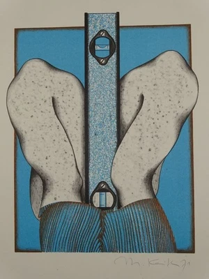 Wasserwaage - Margareth Keith Lithographie signiert - Kunst Körper - 1971 - Bild 1 von 4