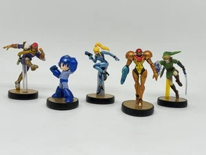 Nintendo Amiibo Lot - Mega Man, Captain Falcon, Link, Samus, & Zero Suit Samus - Picture 1 of 16