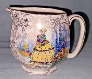 Vtg James Kent Ltd. "Crinoline Lady" floral pattern creamer pitcher, Longton Eng - Picture 1 of 14