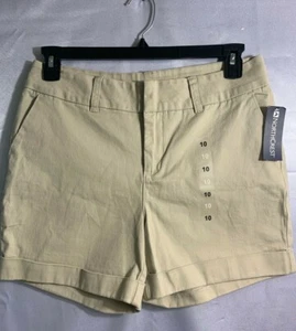 Pantalones Cortos Mujer Caqui NorthCrest Frente Plano Caqui Pantalones Cortos Talla 10 Nuevos - Imagen 1 de 10