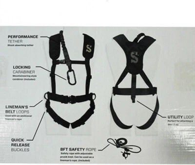 Summit Treestands SU83088 Safety Harness for Men, Medium - Black - Image 1 of 2