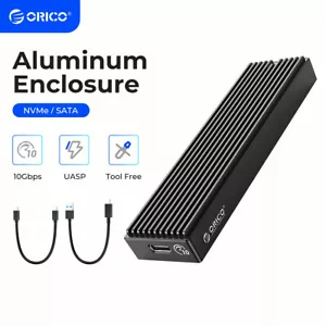 ORICO M.2 NVMe SSD Gehäuse USB-C Adapter 10Gbps USB3.2/ USB3.1 Gen2 PCIe M-Key - Bild 1 von 9