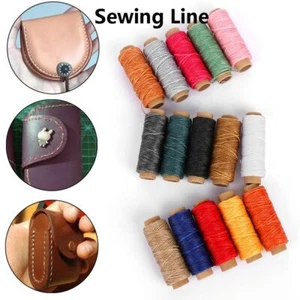1mm Durable Hand Stitching Flat DIY Cord Waxed Thread Leather Sewing Line - Picture 1 of 21