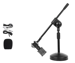 Rockville RCM01 Studio Recording Condenser Microphone Mic+Shock Mount+Boom Stand - Picture 1 of 12