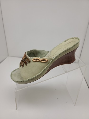 Clarks Artisan sandalo donna con zeppa in legno e perline taglia 8 5 M