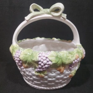 Cesta de frutas vintage hecha en Italia porcelana italiana cerámica país francés bonita - Imagen 1 de 22