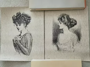 2 CHARLES GIBSON SIGNED IN PLATE PRINTS, ORIGINALLY PUBLISED 1909 - Picture 1 of 5