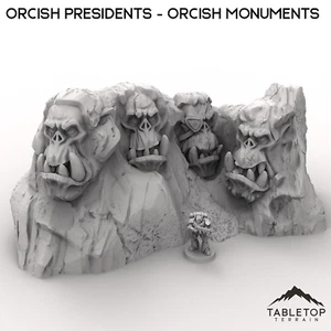 Orcish Presidents - Orcish Monuments - Wargaming Ork Terrain - Picture 1 of 7