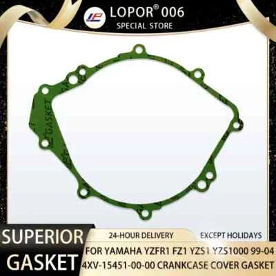 Engine Crankcase Cover Gasket Seal For YAMAHA YZF-R1 98-03 FZ1 01-05 - Image 1 of 4