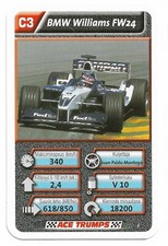 2003 Ace Trumps F1 Formula 1 Playing cards Finnish #C3 Juan Pablo Montoya