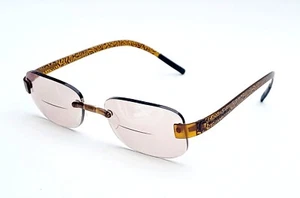 Italee Swissflex Rimless Featherweight Leopard Eyeglasses Frame Only 476 - Picture 1 of 11