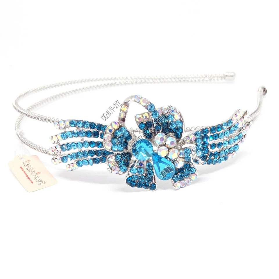 Nueva diadema mujer niña estrás cristal flor metal prendas para la cabeza accesorios  Foto 1 de 1