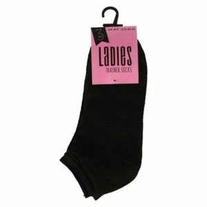 Ladies RJM Accessories 3 Pack Plain Trainer Socks SK273 - Bild 1 von 3