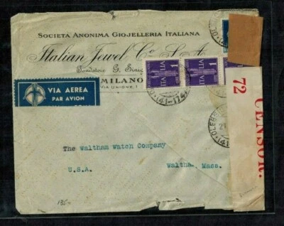 Bermuda WWII Censor Cover C22 Red Censor #72 - Image 1 of 2