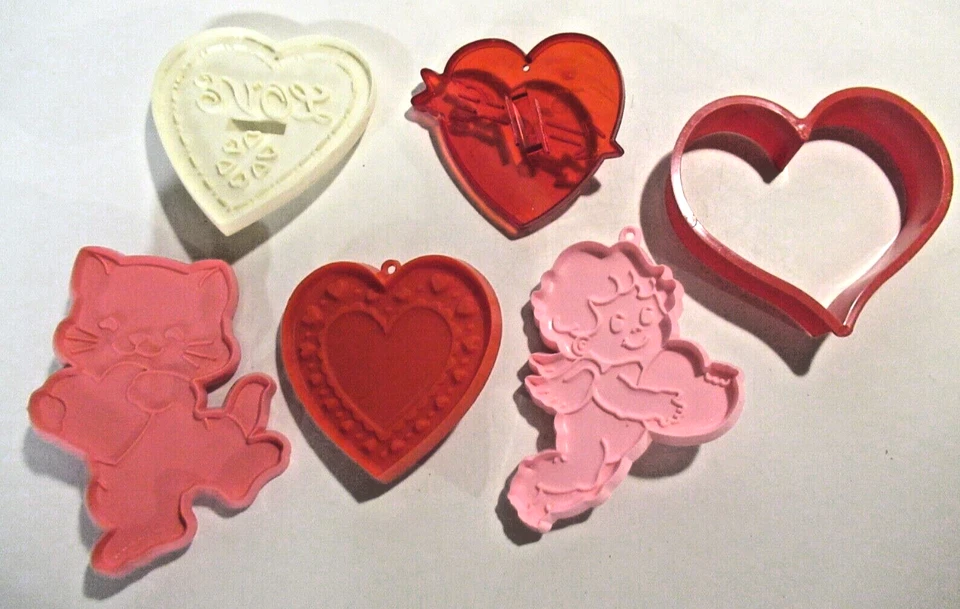 Lote De Colección De 6 Cortadores De Galletas Diferentes Corazón Amor Cupido Día De San Valentín Foto 1 de 4
