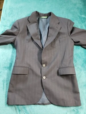 Blazer Polo Ralph Lauren DE COLECCIÓN Talla 10 Mujer Gris Manga Larga 2 Botones Rayas Foto 1 de 4
