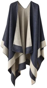 Reversible Shawl Wrap for Women Ladies Open Front Poncho Cape Warm Blanket fo... - Picture 1 of 1