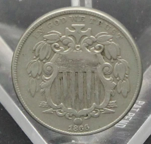 1866 mit Strahlen wunderschönes hochwertiges Schild Nickel sehr guter Zustand - Bild 1 von 2