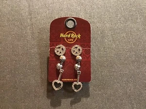 Hard Rock Café Ohrhänger-Ohrstecker, 3 Paar Verschiedene, Bling-Bling, NEU - Bild 1 von 4