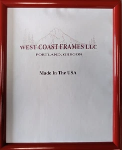 5926 Red Mica Wood Picture Frame - Clear Glass - Picture 1 of 1