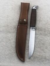 Vinatge Case XX 315-4 3/4 Fixed Blade Stacked Leather Handle Made In USA