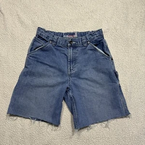 Old Navy Short Boys 14 Regular Adjustable Waist Y2K Painters Cargo Blue Denim - Picture 1 of 16