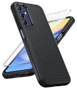  for Samsung Galaxy A15-5G Case: Dual Layer Protective Heavy Duty Black Plain - Picture 1 of 7