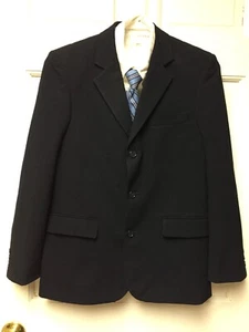 Kenneth Cole Reaction Jungen Größe 14 marineblau 3 Knöpfe Sportmantel Blazer, Hemd und Krawatte - Bild 1 von 12