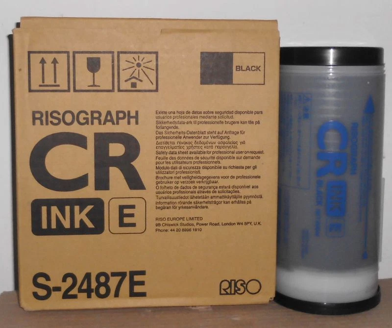  Tinta Riso S-2487E Risograph CR INK E black para CR 1610 1630 1 ud.  - Imagen 1 de 1