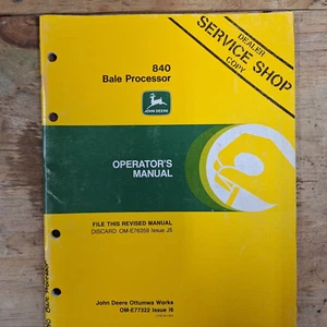 John Deere Bedienungsanleitung 840 Ballenprozessor OME77322 - Bild 1 von 3