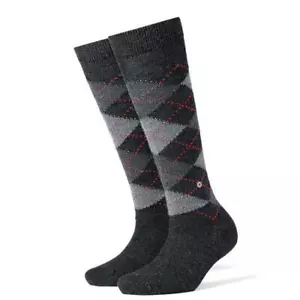 Burlington Whitby Knee High Argyle Extra Soft Acrylic Socks - Women's - Picture 1 of 9