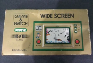 80s Vintage Nintendo Game & Watch Popeye Handheld Wide screen Silver - Picture 1 of 8