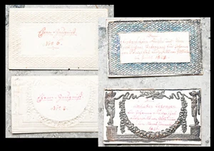 1821-22 2 handschriftliche Zeugnisse für eine junge Frau Luxuspapier Königsthal - Bild 1 von 1