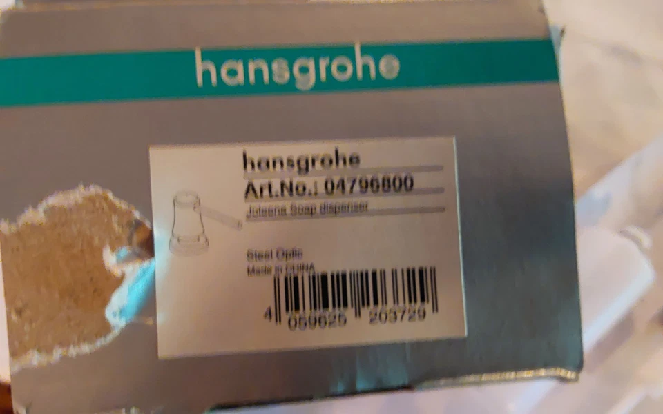 "Диспенсер для мыла HANSGROHE 04796800 ""Jueena"" оптика из нержавеющей стали" - Изображение 1 из 1