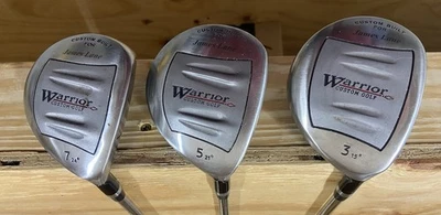 Juego de palos de golf Warrior personalizados de madera de calle 3, 5 y 7 ejes de grafito diestro Foto 1 de 4