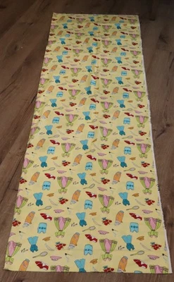 Lot #1 Michael Miller Fabric His And Hers Sports Outfits Golf Cotton Yellow 2 yd - Image 1 of 4