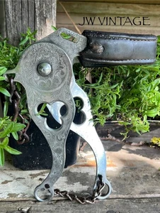~**VINTAGE**~ Engraved Aluminum Hackamore W/cutouts RARE!! - Picture 1 of 8