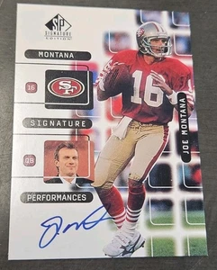 1999 SP Signature Montana Signature Performances J4A Joe Montana Auto Upper Deck - Picture 1 of 2