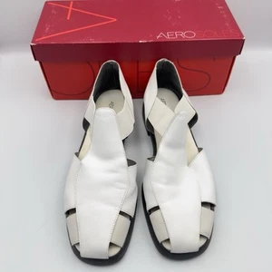 Sandalias informales para mujer AEROSOLES 4Give TALLA 8,5B cuero blanco nuevas en caja 104-50445 - Imagen 1 de 7
