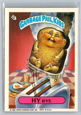 GPK Garbage Pail Kids Card Sticker NM Near Mint 1986 Series 4 OS4 HY Rye #143b - Image 1 of 4