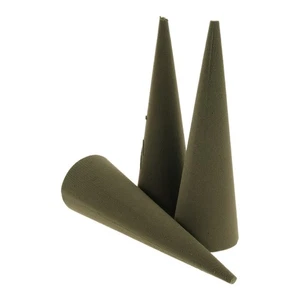  3pcs Floral Foam: Christmas Tree Cones - Dry Wet Floral Blocks - Green Plant - Picture 1 of 9