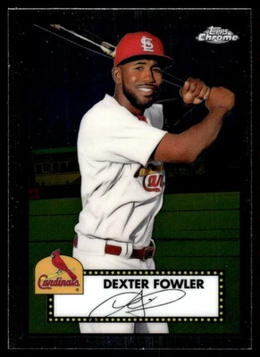 2021 Topps Chrome Platinum Anniversary Dexter Fowler St. Louis Cardinals #395 - Image 1 of 2