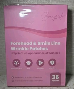 Bayside Forehead & Smile Line Wrinkle Patches, 36 Patches 01/2028 NEW & Sealed - Picture 1 of 2
